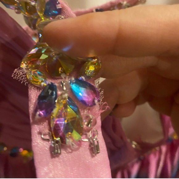 Multi-coloured Tony Bowls flowy prom gown - Picture 7 of 13